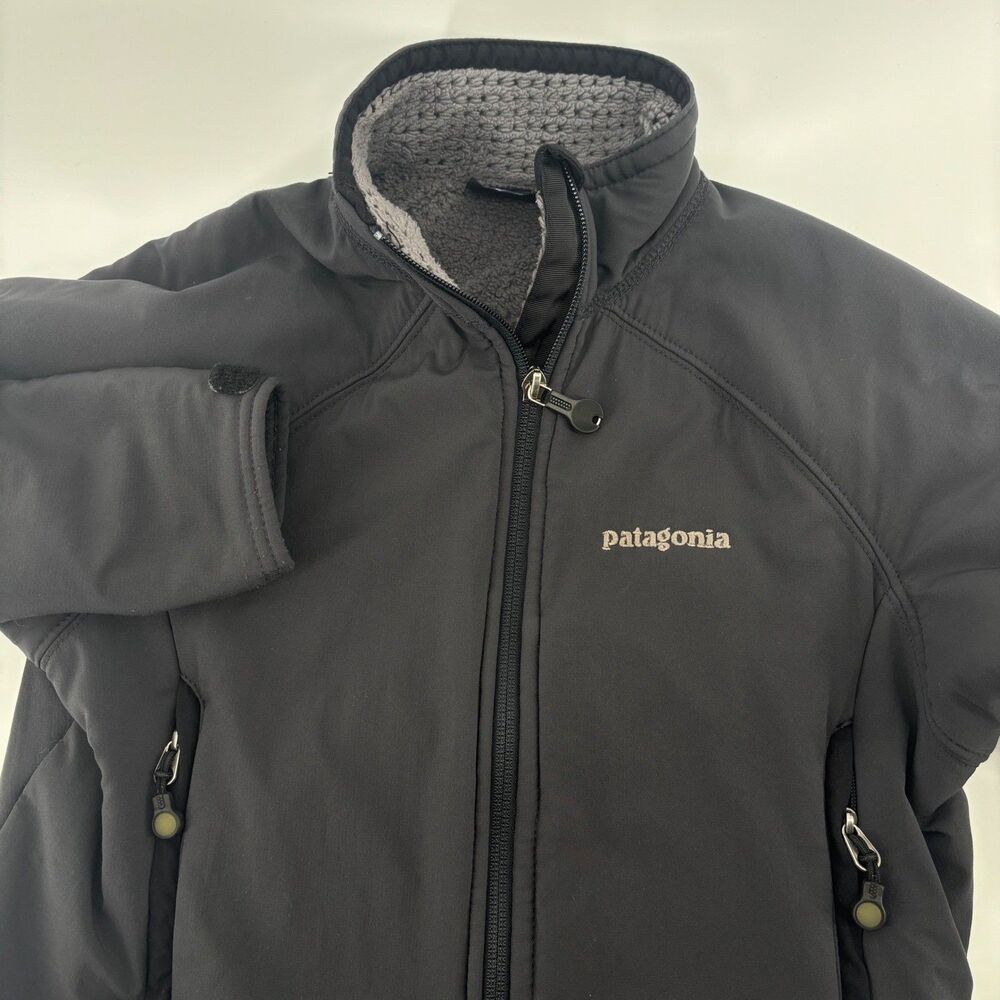 Patagonia R4 Windstopper Fleece Jacket Black Womens S 84101 Full Zip‎ Softshell